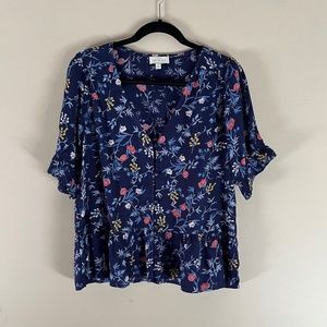 Lucky Brand Blue Peplum Top  NWOT